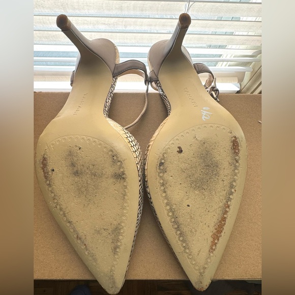 TAHARI women’s snake print slingback sandals size 9.5 - Picture 7 of 8